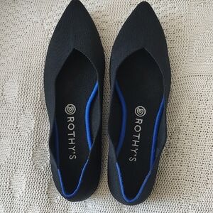 Rothy's The Point Ballet Flats Shoes Black - EUC 9.5